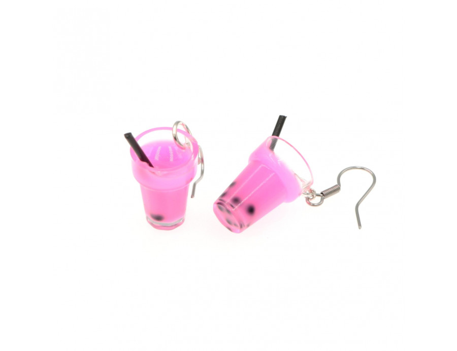 Kolczyki Bubble Tea różowa