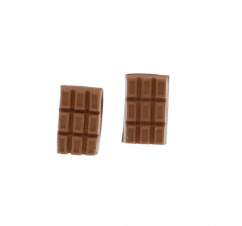 Kolczyki czekoladki 15mm - Sklep ze słodką biżuterią z modeliny