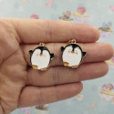 Biżuteria pingwin - kolczyki wiszące