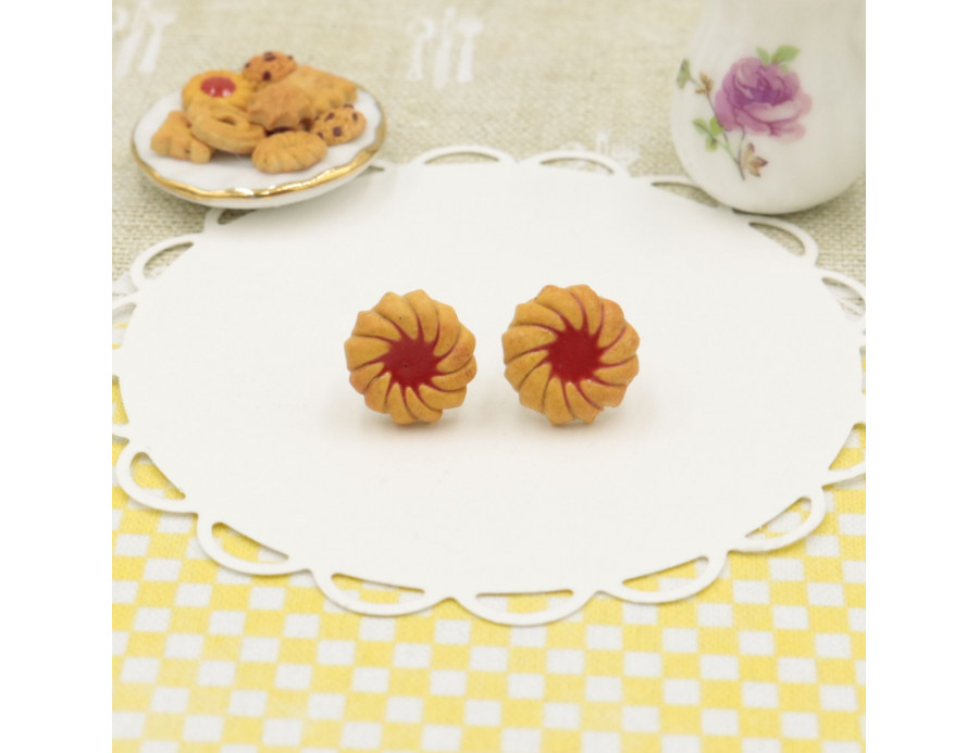 Kolczyki ciasteczka - słodka biżuteria Krafciarka