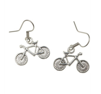 Kolczyki rower - biżuteria z rowerem - Krafciarka sklep z kolczykami