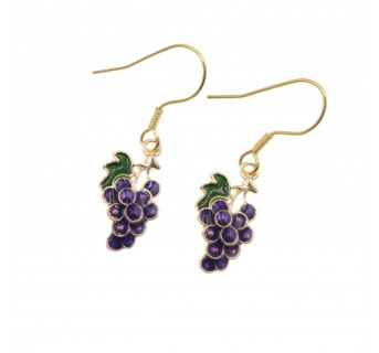 Kolczyki Winogrona - biżuteria owoce