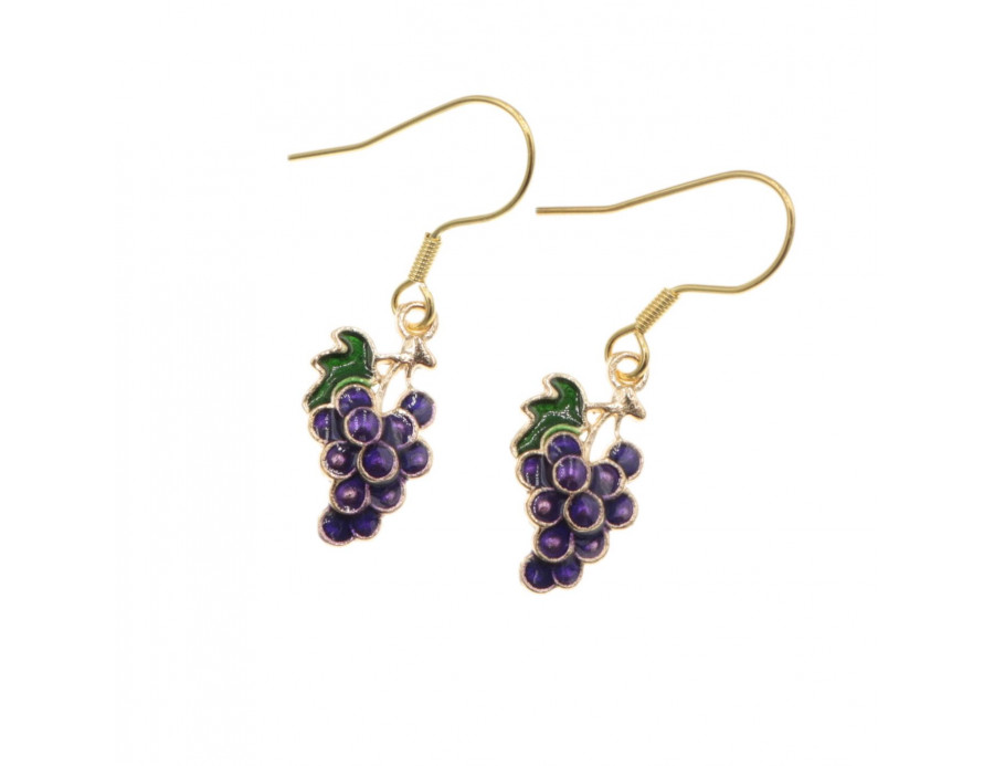 Kolczyki Winogrona - biżuteria owoce