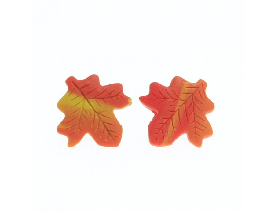 Kolczyki liście klonu jesienne - wtykane
