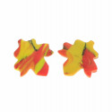 Kolczyki liście klonu jesienne - wtykane