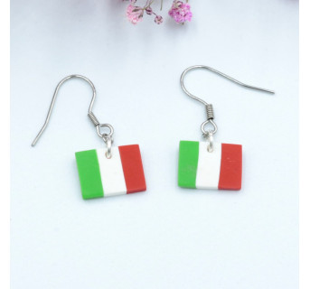 Kolczyki Flaga Włoch wiszące flagi