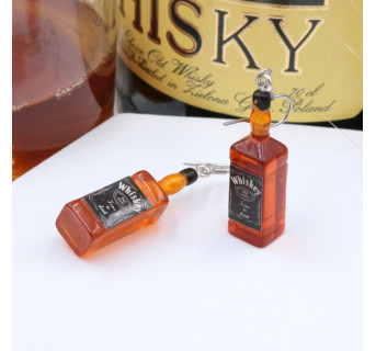 Kolczyki alkohole - kolczyki Whisky na Sylwestra i imprezę Krafciarka