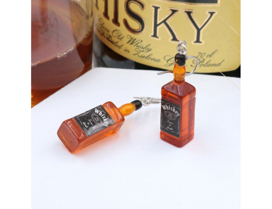 Kolczyki alkohole Whisky - wiszące