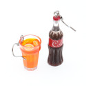 Kolczyki Cola ze szklanką czerwone