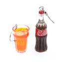 Kolczyki Cola ze szklanką czerwone