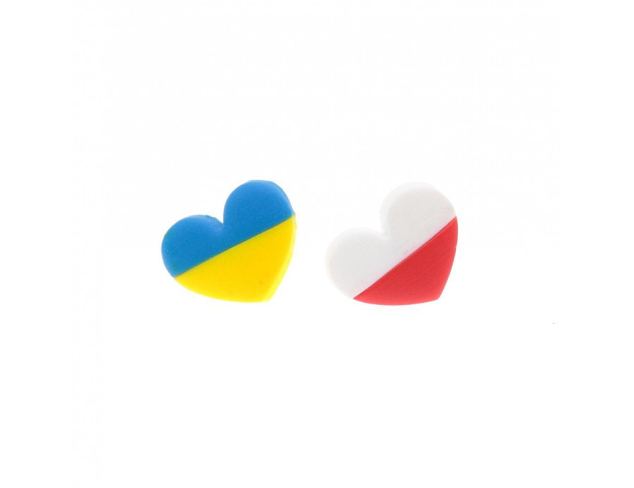 Solidarni z Ukrainą - Kolczyki Flaga Ukrainy i Polski