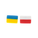 Kolczyki solidarni z Ukrainą prostokątna PL