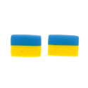 Kolczyki solidarni z Ukrainą prostokątna