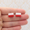 Kolczyki wkrętki Flaga POLSKI