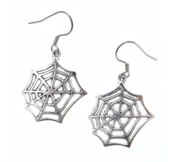Kolczyki pajęczyna - kolczyki na Halloween - Biżuteria Krafciarka