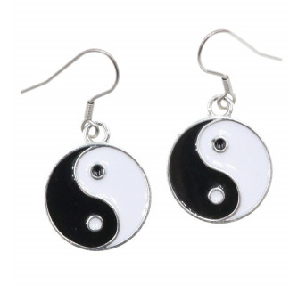 Kolczyki wiszące Yin i Yang