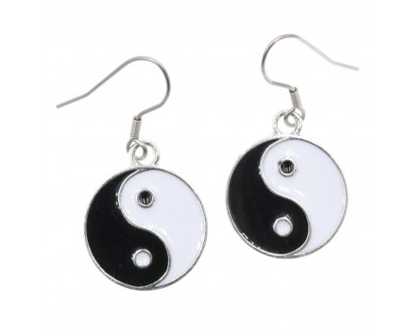 Kolczyki wiszące Yin i Yang