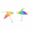 Kolczyki parasolki tęczowe