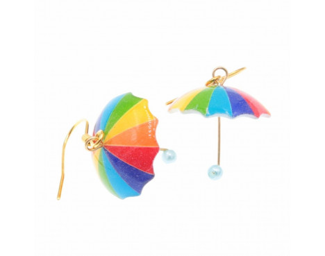 Kolorowe kolczyki parasolki