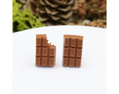 Kolczyki czekoladki - sztyfty 12mm
