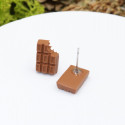 Kolczyki czekoladki wkrętki 12mm