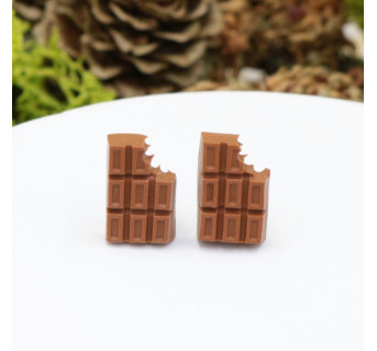 Kolczyki czekoladki wkrętki 12mm