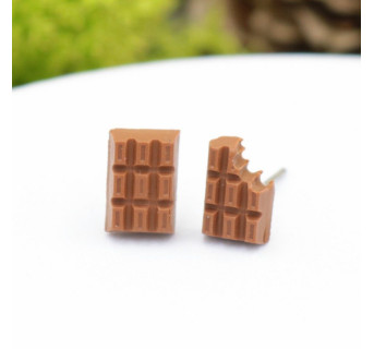 Kolczyki czekoladki - kolczyki ze stali chirurgicznej dla dzieci