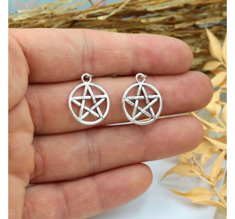 Kolczyki pentagram - Biżuteria na halloween - Krafciarka sklep online