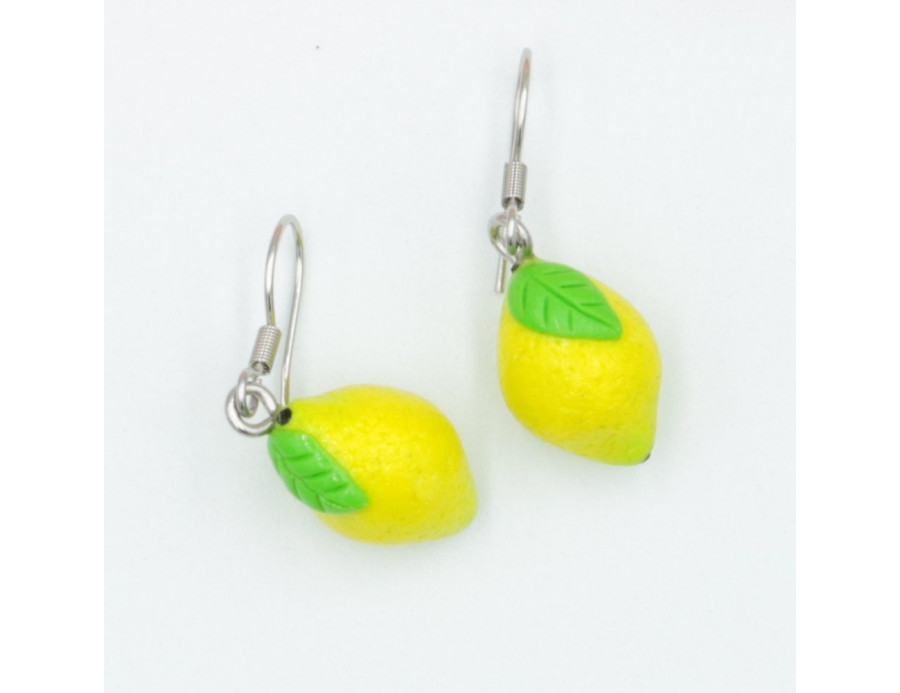 Kolczyki w kształcie owoców cytryny