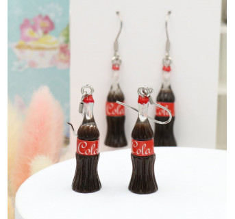 Kolczyki Cola w butelce