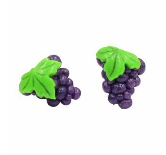 Kolczyki winogrona - Biżuteria w kształcie owoców - Rękodzieło sklep