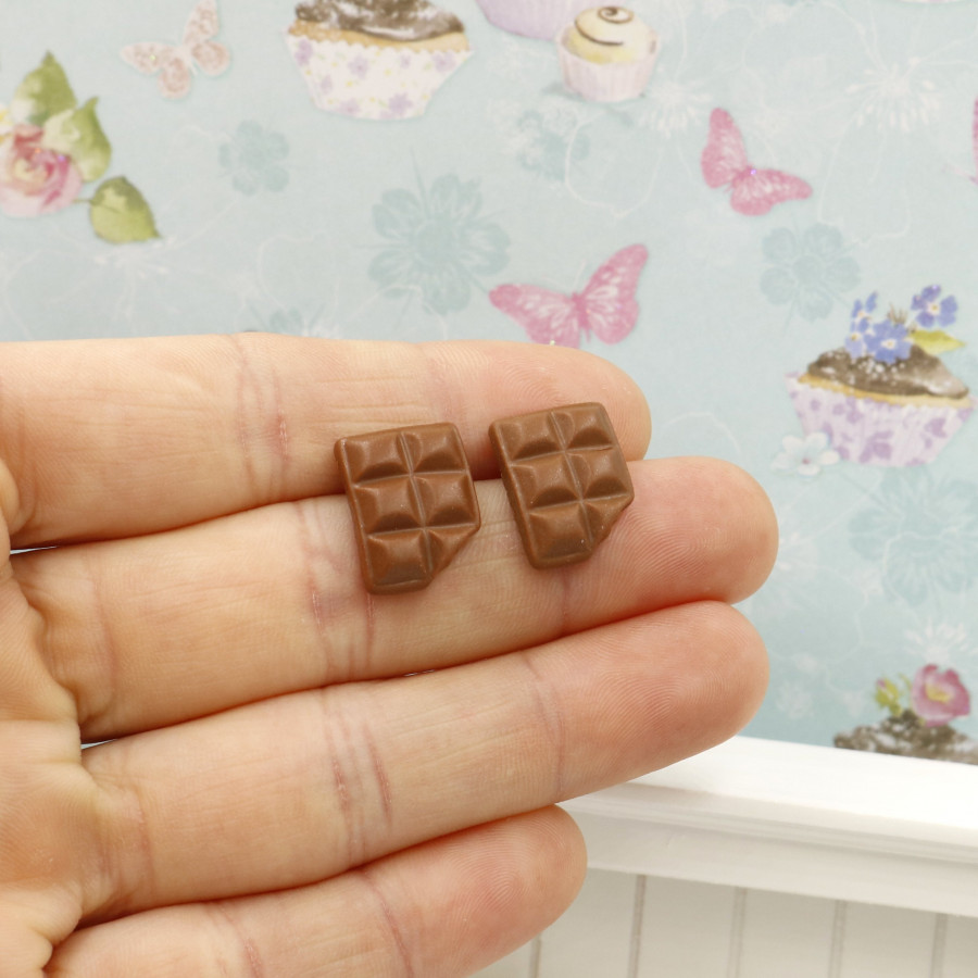Kolczyki wkrętki czekolada 16mm