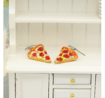 Kolczyki Pizza Pepperoni - wiszące kolczyki rękodzieło