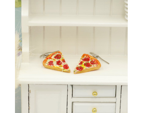 Kolczyki Pizza Pepperoni - wiszące kolczyki rękodzieło