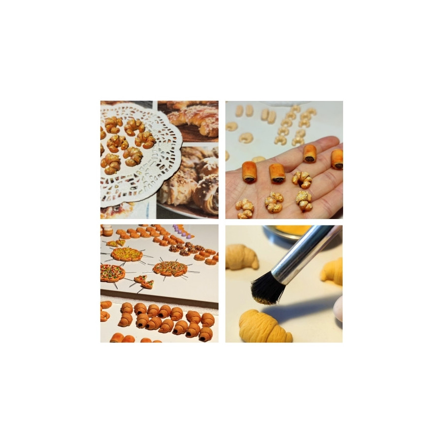 Rogaliki wiszące Croissanty - Słodkie Kolczyki - Biżuteria dla dzieci
