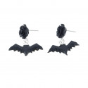 Kolczyki Nietoperz 23mm x 22mm Halloween Gacek Batman - wtykane