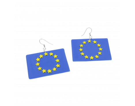 Kolczyki flagi UE - biżuteria patriotyczna