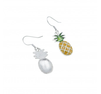 Kolczyki ananasy - biżuteria imitująca jedzenie - Krafciarka sklep