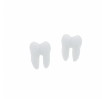 Ząb, kolczyki dla dentystki wys.1,1cm - zęby ząbek sztyfty