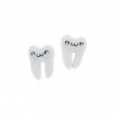 Ząb, kolczyki dla dentystki - zęby ząbek sztyfty