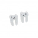 Ząb, kolczyki dla dentystki wys. 1,1,cm - zęby ząbek sztyfty