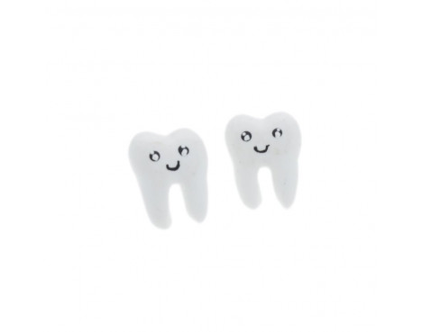 Ząb kolczyki dla dentystki wys. 1,4cm - zęby ząbek sztyfty