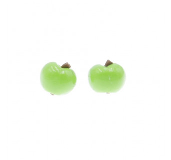 Kolczyki sztyfty jabłka zielone