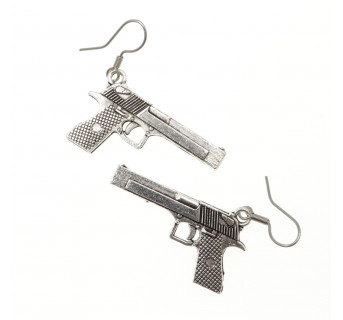 Kolczyki metalowe pistolety - kolczyki broń