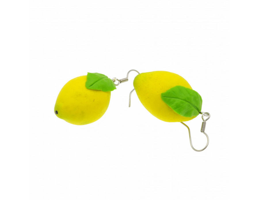 Cytryny małe 2,8cm Cytryna kolczyki wiszące